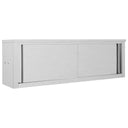 Ερμάριο Τοίχου με Συρόμενες Πόρτες 150x40x50 εκ. Ανοξ. Ατσάλι
