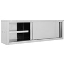 Ερμάριο Τοίχου με Συρόμενες Πόρτες 150x40x50 εκ. Ανοξ. Ατσάλι