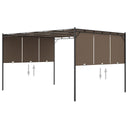 Κιόσκι Κήπου Taupe 4 x 3 x 2,25 μ. με Πλαϊνή Κουρτίνα