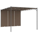 Κιόσκι Κήπου Taupe 4 x 3 x 2,25 μ. με Πλαϊνή Κουρτίνα