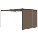 Κιόσκι Κήπου Taupe 4 x 3 x 2,25 μ. με Πλαϊνή Κουρτίνα