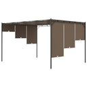 Κιόσκι Κήπου Taupe 4 x 3 x 2,25 μ. με Πλαϊνή Κουρτίνα