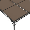 Κιόσκι Κήπου Taupe 4 x 3 x 2,25 μ. με Πλαϊνή Κουρτίνα