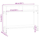 Τραπέζι Κονσόλα Γκρι Sonoma 100x30,5x75 εκ. Επεξεργασμένο Ξύλο
