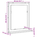 Καθρέφτης Μπάνιου με Ράφι Γκρι Sonoma 50x12x60 εκ. Επεξ. Ξύλο