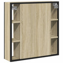Καθρέφτης Μπάνιου Ντουλάπι Sonoma Δρυς 60x16x60 εκ. Επεξ. Ξύλο