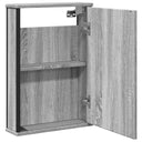 Καθρέφτης Μπάνιου Ντουλάπι Γκρι Sonoma 42x12x60 εκ Επεξ. Ξύλο