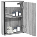 Καθρέφτης Μπάνιου Ντουλάπι Γκρι Sonoma 42x12x60 εκ Επεξ. Ξύλο