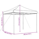 Τέντα Εκδηλώσεων Πτυσσόμενη Pop-Up Μπεζ 292 x 292 x 315 εκ.