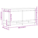 Κουτί Αποθήκευσης με Καπάκι Μαύρο 100x40x51,5 εκ. Επεξ. Ξύλο