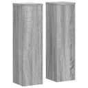 Βάσεις Φυτών 2 Τεμ. Γκρι Sonoma 17x17x60 εκ. Επεξεργασμένο Ξύλο