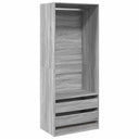 Ντουλάπα Γκρι Sonoma 80x50x200 εκ. από Επεξεργασμένο Ξύλο