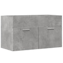 Ντουλάπι Νιπτήρα Γκρι Σκυροδέματος 80x38,5x46 εκ. Επεξ. Ξύλο