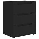 Sideboard "VISNES" Μαύρο 60x40x73 cm Ξύλο μηχανής