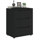 Sideboard "VISNES" Μαύρο 60x40x73 cm Ξύλο μηχανής